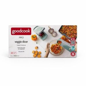 GoodCook Pro Veggie Dicer 4-Cup Container 1/2” Cuts Stainless Steel Blades NEW